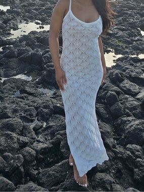 JLUXLABEL Ivory Gabriela knit Maxi dress